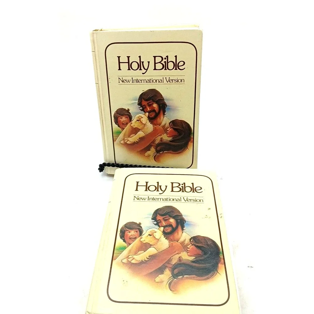 Childrens Holy Bible Vintage NIV‎ Edition 1978 Zondervan Christian Book Lot of 2